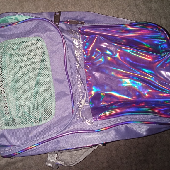 Holographic Purple Backpack - Picture 1 of 2